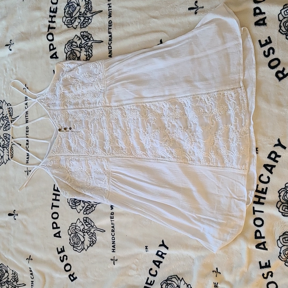 White Dress With Lace Detailing
